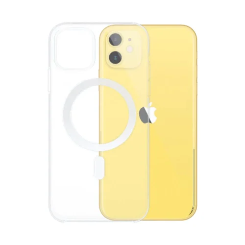 Coque en silicone MagSafe compatible avec Apple iPhone 11 transparente