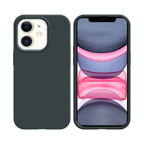 Coque en silicone compatible pour Apple iPhone 11 Noir