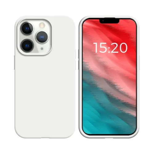 Coque en silicone compatible avec Apple iPhone 11 Pro Blanc