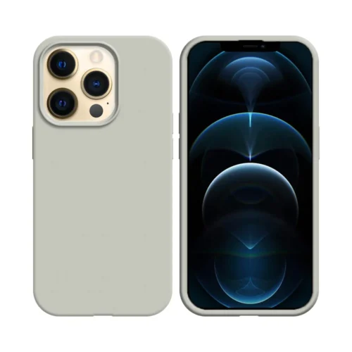 Coque en silicone compatible avec Apple iPhone 12/iPhone 12 Pro Blanc