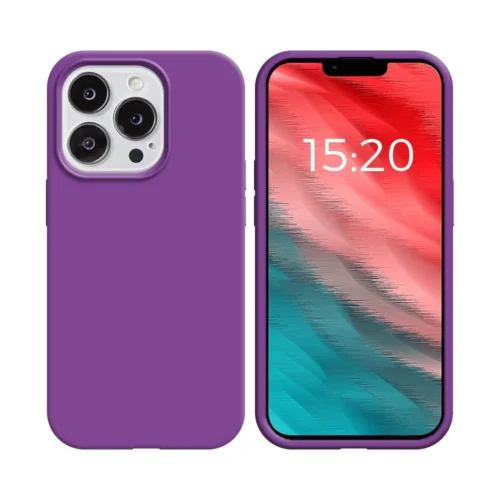 Coque en silicone compatible pour Apple iPhone 13 Pro Mauve