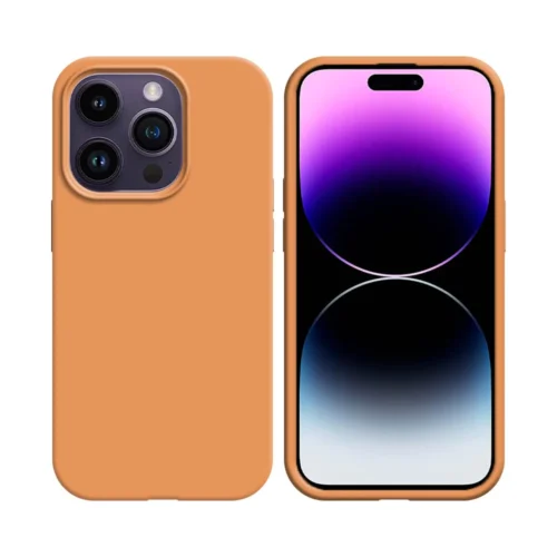 Coque en silicone compatible avec Apple iPhone 14 Pro Koralle