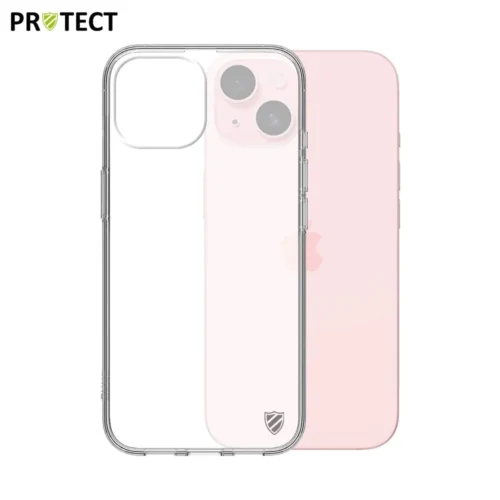 Coque en silicone PROTECT pour Apple iPhone 15 Transparent