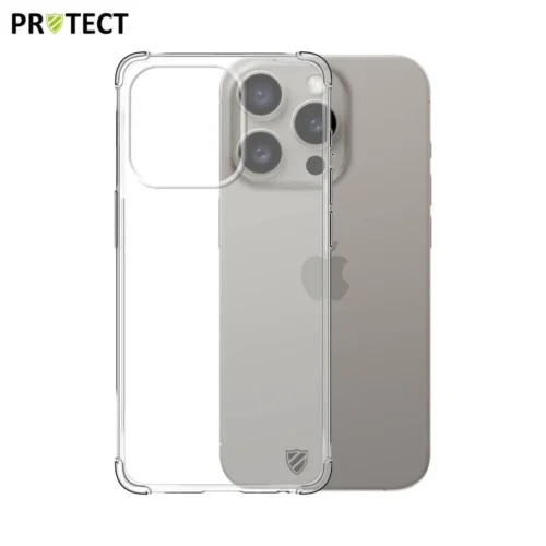 Coque en silicone renforcée PROTECT pour Apple iPhone 16 Pro Transparent