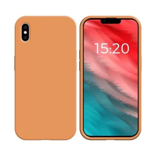 Coque en silicone compatible avec Apple iPhone X/iPhone XS Koralle