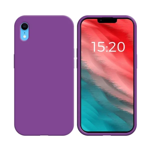 Coque en silicone compatible pour Apple iPhone XR Mauve