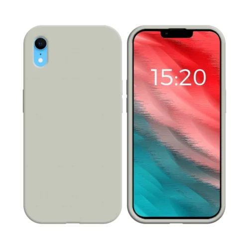 Coque en silicone compatible avec Apple iPhone XR Blanc